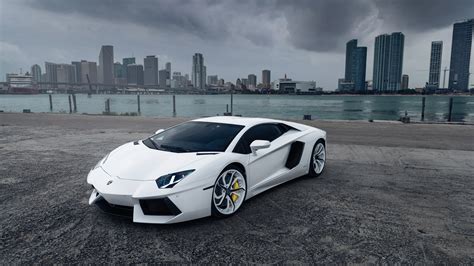 White coupe, car, Lamborghini, Lamborghini Aventador HD wallpaper | Wallpaper Flare