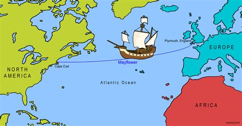 The Mayflower Voyage Maps | Oklahoma Society of Mayflower Descendants ...