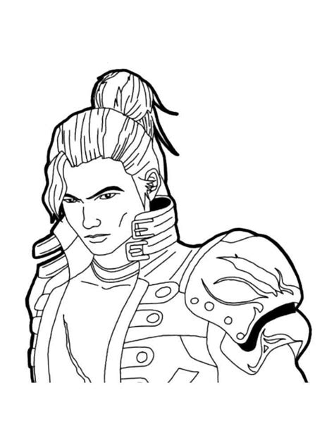 Hayato from Free Fire coloring page - Download, Print or Color Online for Free