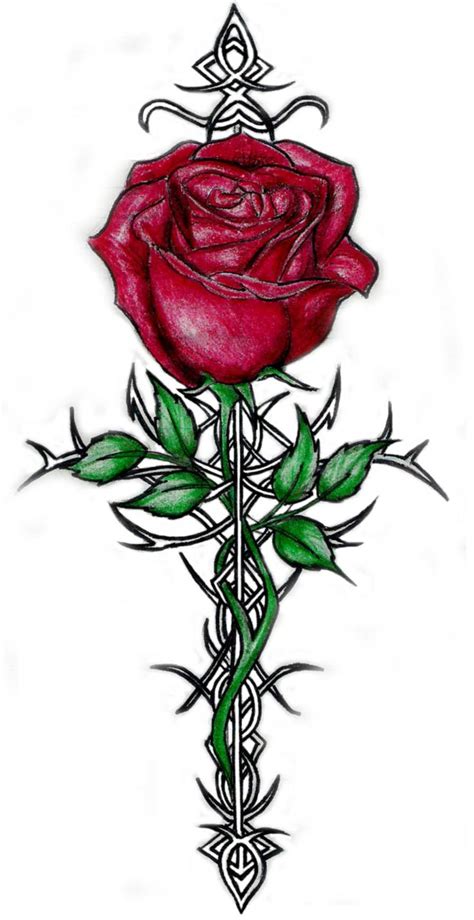 Pin on Rose With Thorns Tattoo