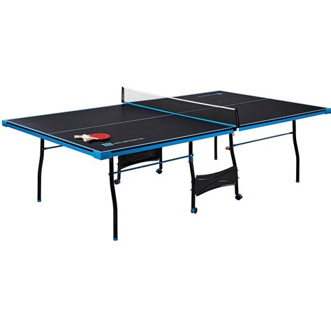 MD Sports Official Size 15mm 4 Piece Indoor Table Tennis, Accessories Included, Fold-Up Design ...