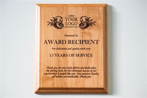 Custom Wood Plaque, Engraved Award Plaque, Corporate Gift, Corporate Award, Custom Engraved - Etsy