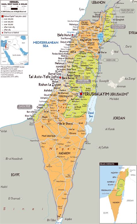 Maps of Israel | Detailed map of Israel in English | Tourist map of ...