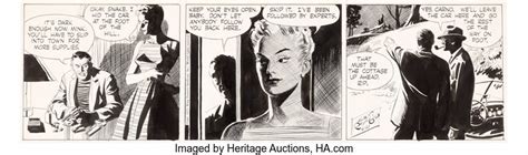 Alex Raymond Rip Kirby Daily Comic Strip Original Art dated 6-21-55 King Features Syndicate ...