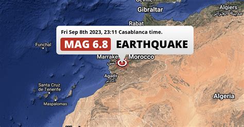 On Friday Evening a DESTRUCTIVE M6.8 Earthquake struck near Marrakesh in Morocco.