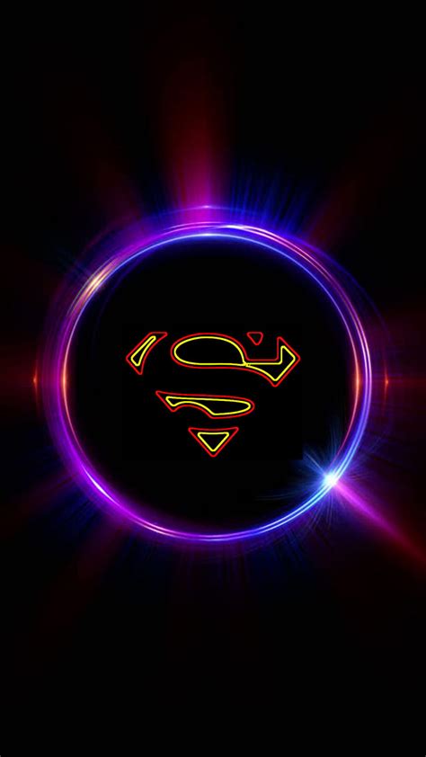 SUPERMAN LOGO, lights, neon, HD phone wallpaper | Peakpx