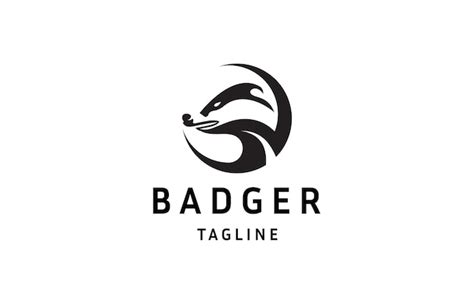 Premium Vector | Badger logo icon design template flat vector illustration