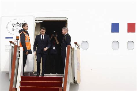 French President Emmanuel Macron arrives in Beijing for a 3-day visit ...