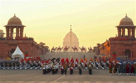 Beating Retreat Ceremony Held Amid Rains, Marks End To Republic Day Celebrations