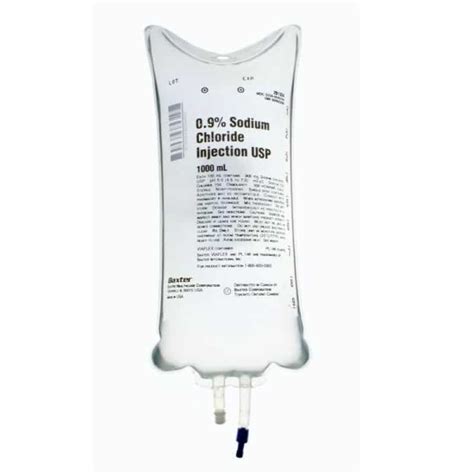 Baxter Normal Saline 1000 ml IV Bags, Each | Dental Ed, Sedation ...