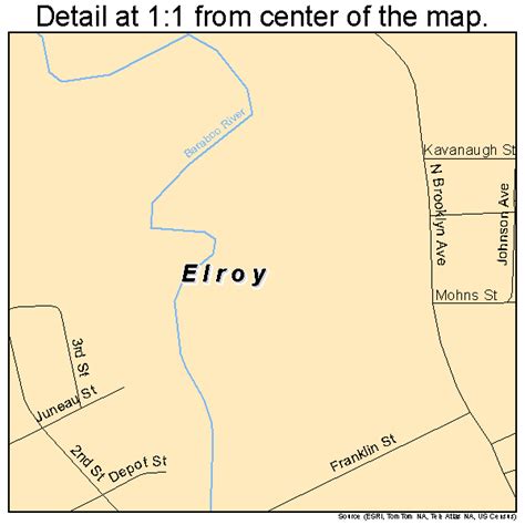 Elroy Wisconsin Street Map 5523800