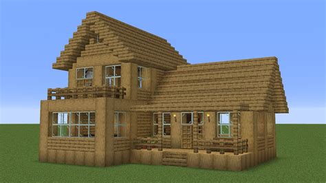 Minecraft - How to build a small oak house - YouTube