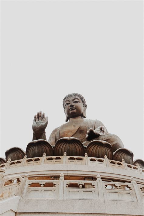 Po Lin Monastery with statue of Buddha in Hong Kong · Free Stock Photo