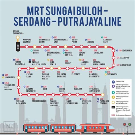 Mrt Station Map Malaysia : KL MRT Line 2: Sg Buloh-Serdang-Putrajaya route detailed - Getting ...