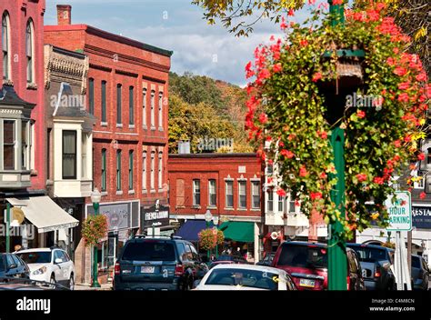 Downtown, Camden, Maine, ME, USA Stock Photo - Alamy