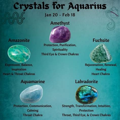 Aquarius Stones And Crystals, Crystals Healing Grids, Crystal Healing Chart, Chakra Crystals ...