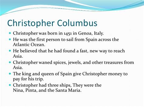 christopher columbus facts for kids - Google Search | Christopher ...