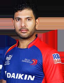 Yuvraj Singh Wearing Delhi Daredevils Jersey