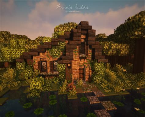 *My minecraft creations* : Made a little cottage suitable for a green witch…