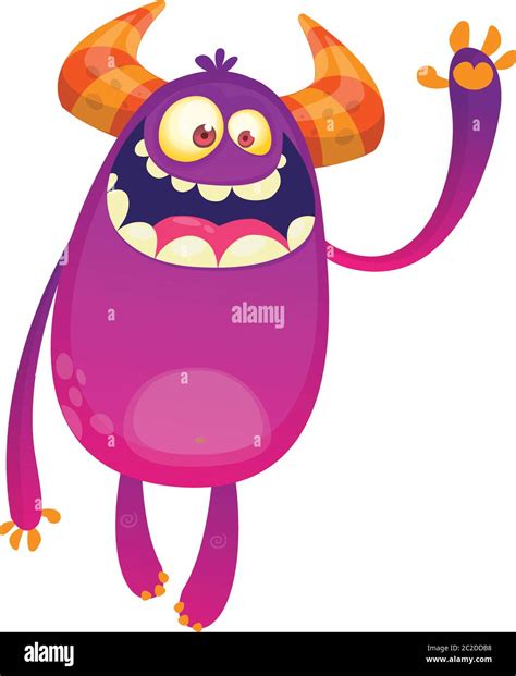 Happy cartoon monster. Vector character Stock Vector Image & Art - Alamy