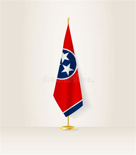 Tennessee Flag on a Flag Stand Stock Vector - Illustration of summit ...