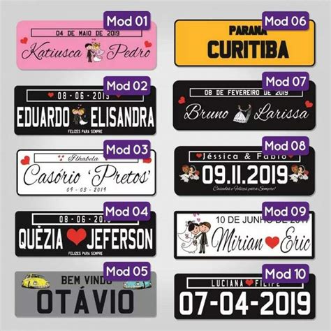 Placa de Carro Personalizada de MDF - Fran Adesivos de Parede