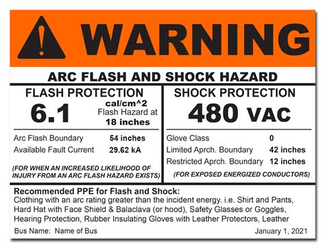 What should an electrical hazard label look like? - Rozel | Arc flash ...