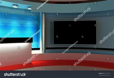 Tv Studio News Studio Perfect Backdrop Stock Illustration 417021757