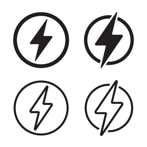 Electricity power symbol or icon vector design template, high voltage ...