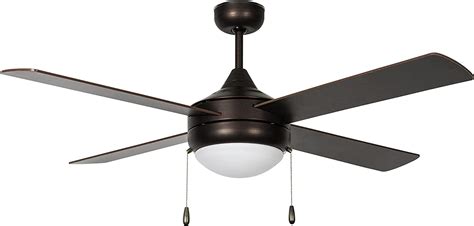 52 Inch Ceiling Fan with Light | Dimmable LED Fix Bronze Ceiling Fans ...