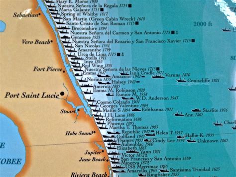 Map Of Spanish Shipwrecks In Florida | Maps Of Florida