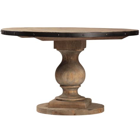 Farmhouse Round Pedestal Dining Room Table 51" | Zin Home