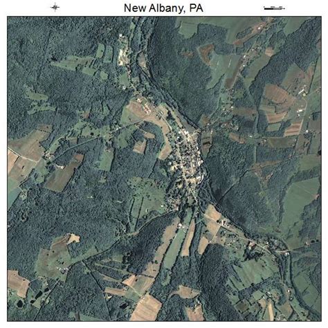 Aerial Photography Map of New Albany, PA Pennsylvania