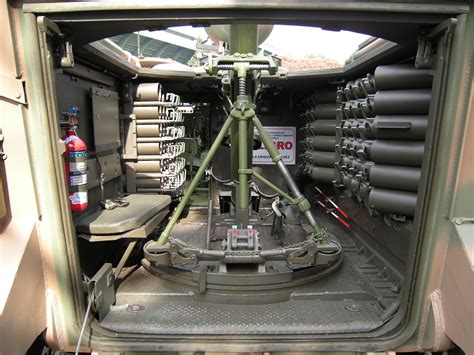 Interior of a M106 Mortar Carrier (M113 variant) of the Argentinian ...