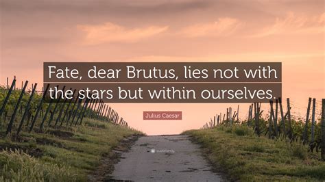 Julius Caesar Quote: “Fate, dear Brutus, lies not with the stars but within ourselves.”