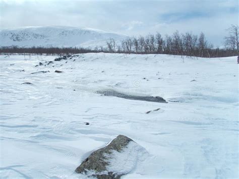 Snowy Winter Landscape of Sarek National Park in Swedish Lappland Stock ...