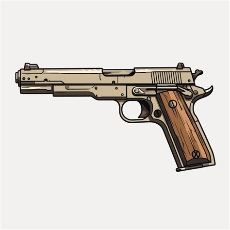 Premium Vector | Vintage pistol illustration