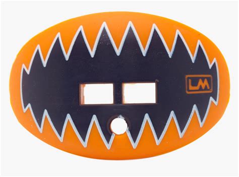 Loudmouthguard Shark Teeth Tiger Light Orange Navy - Blue Gold Football Mouthguard, HD Png ...