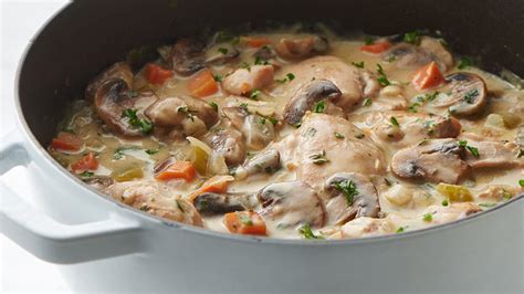 Creamy Chicken and Mushroom Fricassee Recipe - Tablespoon.com