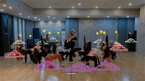 IZONE-PANORAMA Dance practice with scribble animation - YouTube