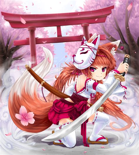 Kitsune by isakysaku on deviantART | Anime, Anime fantasy, Kitsune