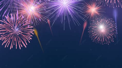 New Year Fireworks Purple Gradient, New Year, Fireworks, Beautiful PNG ...