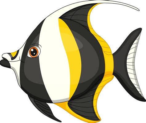 Cartoon angelfish on white background 5112375 Vector Art at Vecteezy