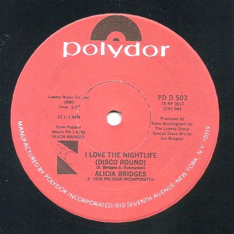 Alicia Bridges - I Love The Nightlife (Disco Round) (1978, Vinyl) | Discogs