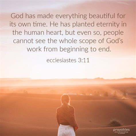 Bible: Ecclesiastes 3:11 - Prayables