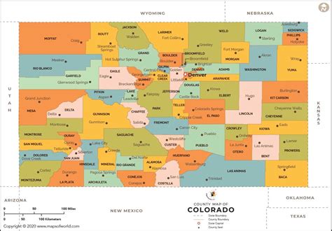 Colorado County Map, Colorado Counties