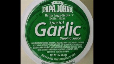 Papa John's Special Garlic Dipping Sauce 2017 - YouTube