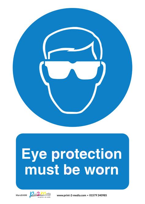 Eye Protection Safety Sign - Print 2 Media Ltd.