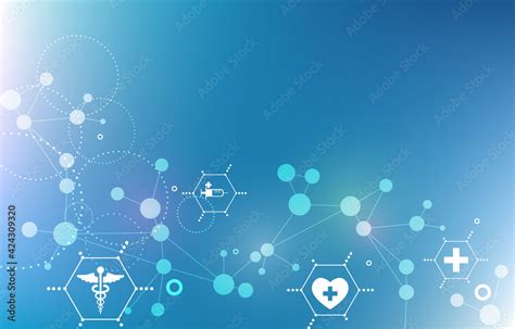 Abstract medical geometric wallpaper.futuristic blue wallpaper Stock ...