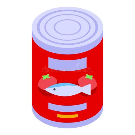 Tomato Fish Tin Can Icon Isometric Vector. Sardine Food Stock Vector ...